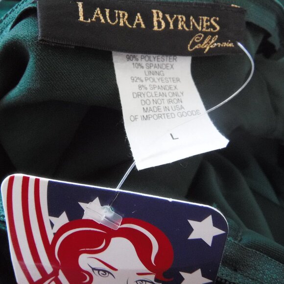 NWT Pinup Girl Clothing Monica Green Velvet Swing Dress Size L - Picture 7 of 8